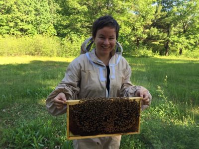 Mary with Bee Frame