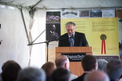 alwood oak dedication 2011 - President Steger