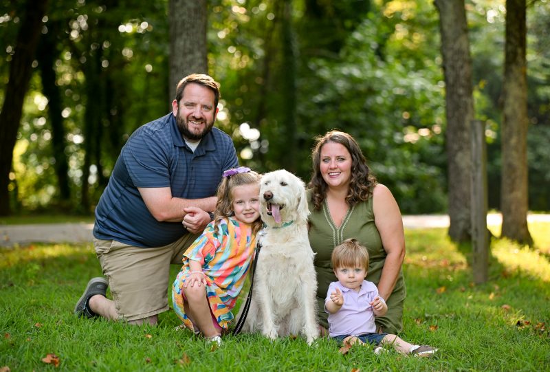 Image of Kayla Flaherty - exhibit host - and her family