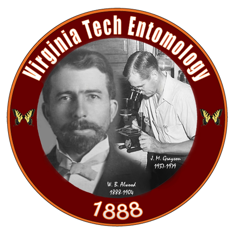 VT Entomology Logo with photos of Alwood and Grayson inside